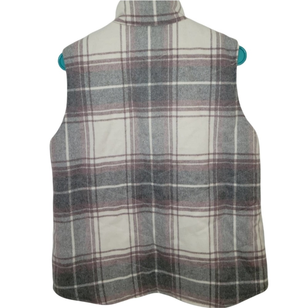 Francesca's T x S Brand Flannel and Sherpa Vest - Picture 2 of 3